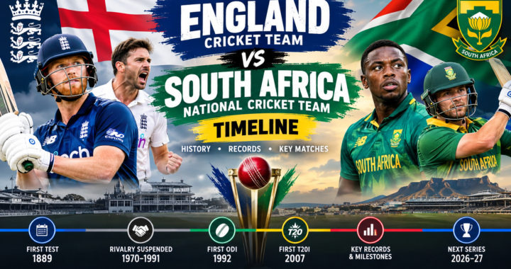 England Cricket Team vs South Africa National Cricket Team Timeline