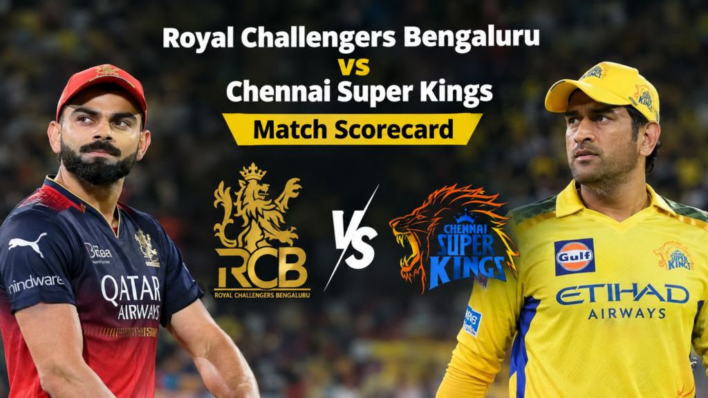 Royal Challengers Bengaluru vs Chennai Super Kings Match Scorecard