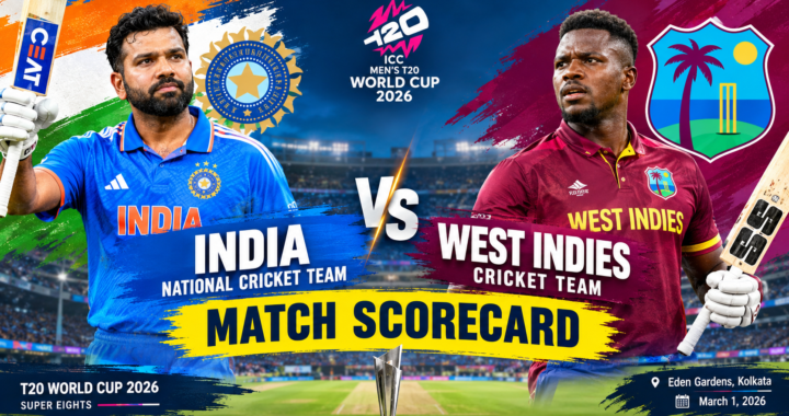 India National Cricket Team vs West Indies Cricket Team Match Scorecard